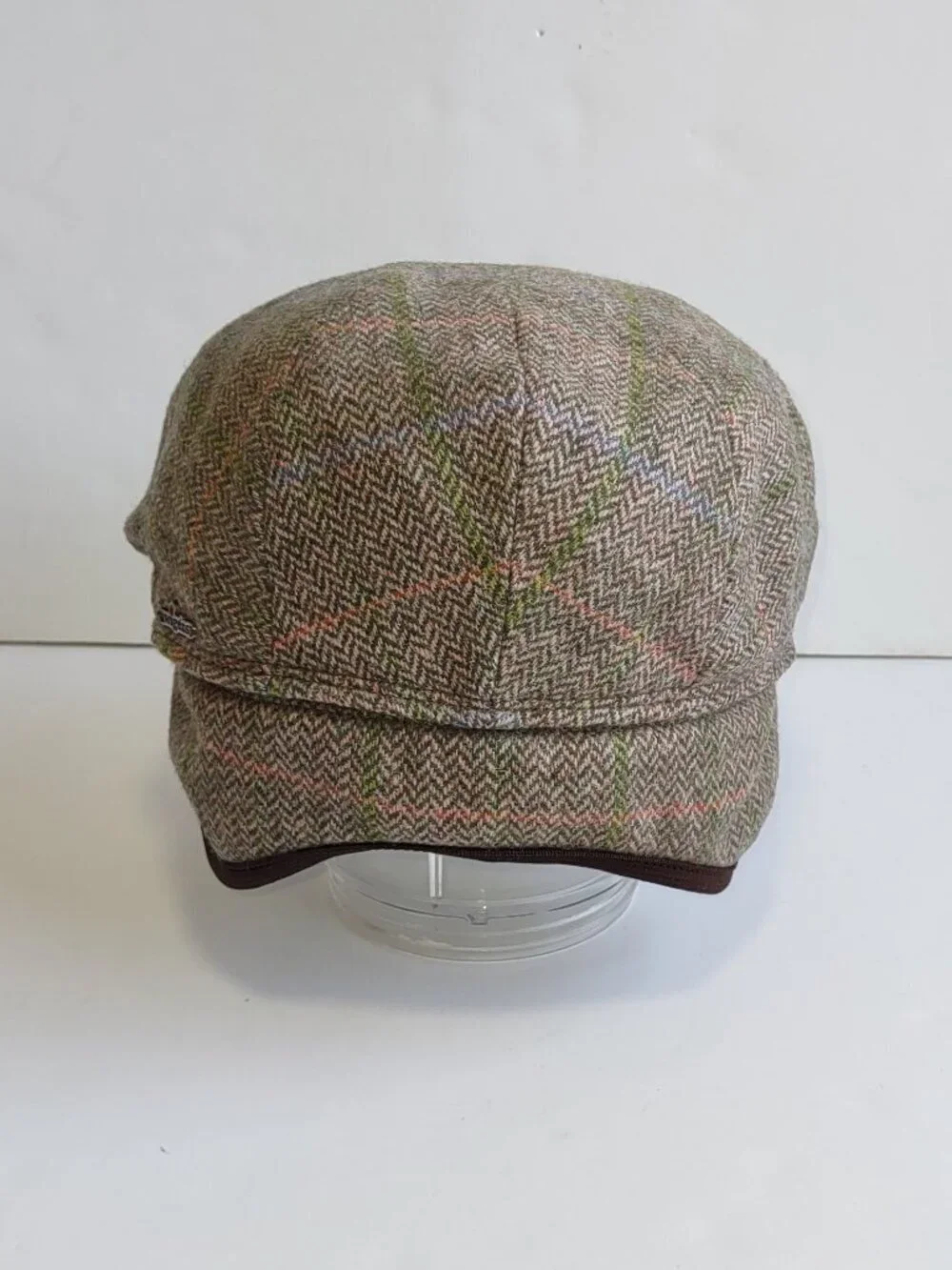 Wigens 100% Merino Wool Ivy Cap Size 57 Medium Herringbone Tweed Ear Flaps